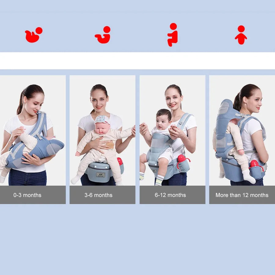 Ergonômico canguru bebê portador com frente enfrentando, envoltório Sling, mochila de viagem, infantil Hipseat, recém-nascido