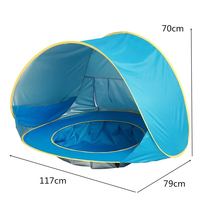 Tenda de praia portátil para bebês com proteção UV